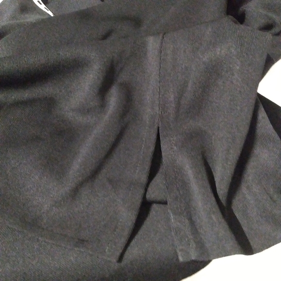 Misook Knit Zip Up Cardigan Jacket Black White Trim Small - Picture 6 of 10